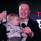 Elon Musk and son X Æ A-12 on stage TIME Person of the Year on December 13, 2021 in New York City.